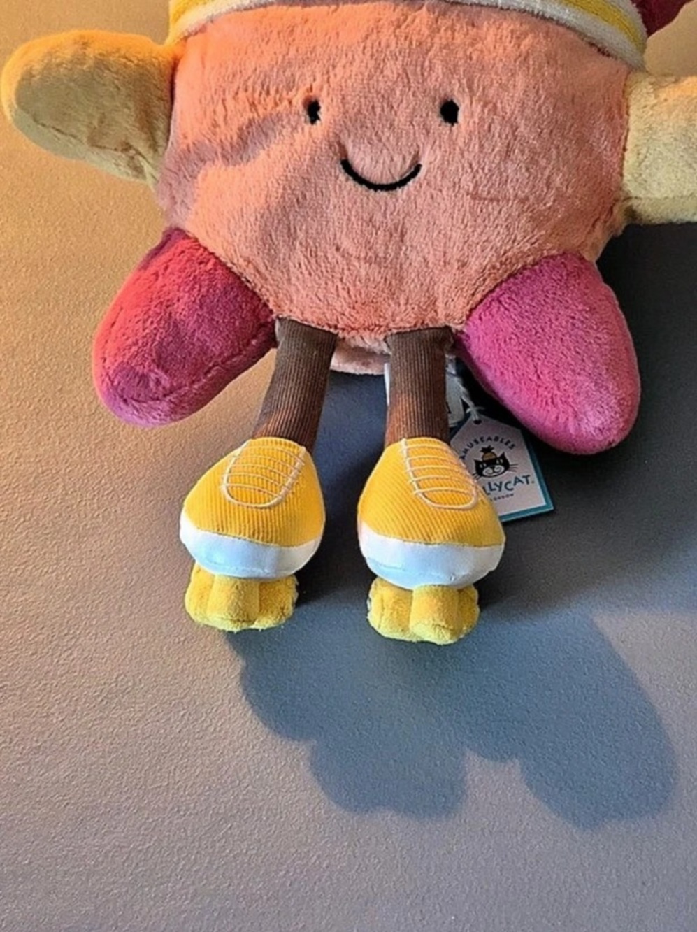Jellycat Amuseables Sun Roller Skates Plush Pink & Yellow